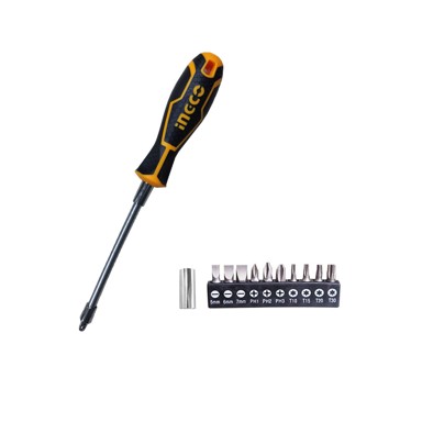 INGCO Fleksibilni odvijač s bitovima, 12 kom. AKSDFL1208