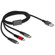 DELOCK USB 3-u-1 kabel Lightning/Micro-USB/USB-C, 1 m
