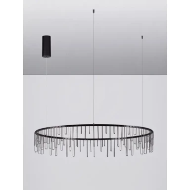 NOVA LUCE Visilica Stellar NL9186979, LED 36 W, 3000 K, 3073 lm, crna