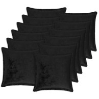 Presvlaka za jastuk Houten, set od 12, 50 × 50 cm, flanel, crna