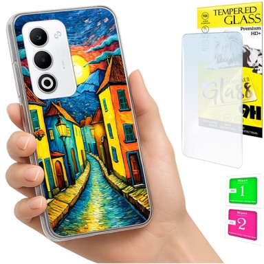 Maskica za Oppo A5 5G, s foto tiskom, sa zaštitnim staklom 9H