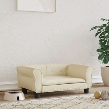 Krevet za pse od umjetne kože, 70 × 45 × 30 cm, bež  