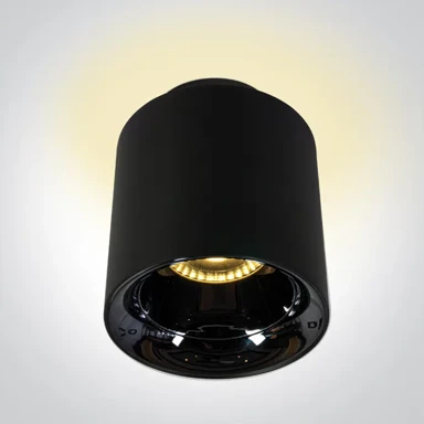 Stropna lampa DM12120A/B/W, LED 18 W + 2 W, WW, IP20, 60°, 230 V, crna