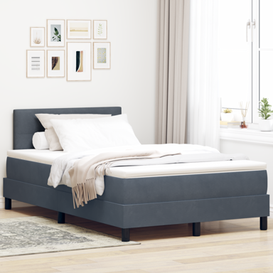 Boxspring krevet s madracem, 120x190 cm, sivi