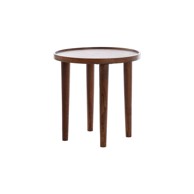 LIGHT & LIVING Pomoćni stol Qiano promjer 49 cm od masivnog bagrema