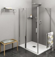 POLYSAN Tuš kabina ZOOM, pravokutna, 1400 x 800 mm, univerzalno otvaranje, bezokvirna, prozirno staklo