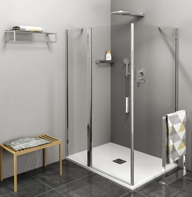 POLYSAN Tuš kabina ZOOM, pravokutna, 1400 x 800 mm, univerzalno otvaranje, bezokvirna, prozirno staklo