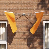 Držač zastava za 2 zastave, zidni, čelik, srebrni