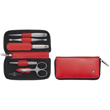 ZWILLING Putni set Twinox, kožna torbica crvena, 5 komada