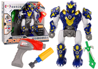 Set za sastavljanje robota s zvučnim i svjetlosnim efektima, plavi