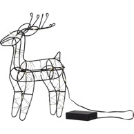 STAR TRADING Crni svjetlosni ukras s božićnim motivom Indy 