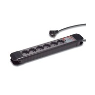 FAMATEL Produžni kabel, 6 utičnica, 1.5m, prekidač, 1.5mm², crni