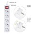 ACT Produžni kabel AC2455, 5 utičnica, prekidač, 1.5 m, bijela