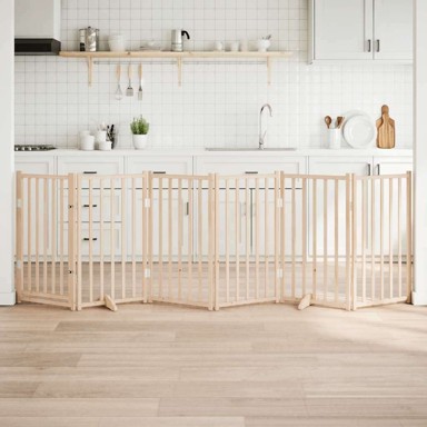 Vrata za pse s vratima sklopiva, 6 panela, 50 x 90 x 2 cm, crna