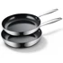 BE LIVING Set tava Essential Black, 24 cm i 28 cm, troslojni nehrđajući čelik