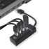 ACT USB Hub AC6300 USB 3.2 s 4 USB-A porta 0,5 m, crni