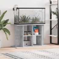 Stalak za akvarij boja betona 100x40x60 cm od konstruiranog drva