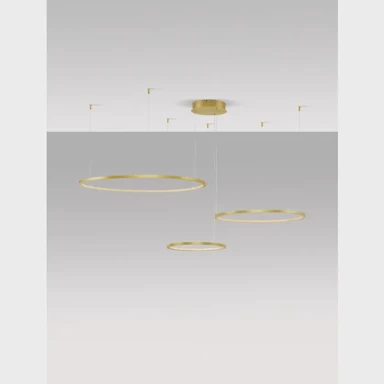 NOVA LUCE Visilica Purple NL9210314, LED 80 W, 3000 K, 5600 lm, dimm, IP20, zlatna