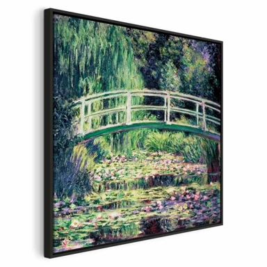 Slika Claude Monet – The Water Lily Pond, 60x60 cm, u crnom drvenom okviru
