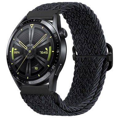 B-STRAP Braid Nylon remen za Huawei Watch 3 / 3 Pro, black