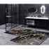 MILA HOME Crne/u zlatnoj boji kupaonske prostirke u setu 2 kom 60x100 cm Cracks