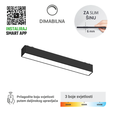 GREEN TECH LED magnetna svjetiljka MG01-12W-3CCT, 12 W, 3CCT