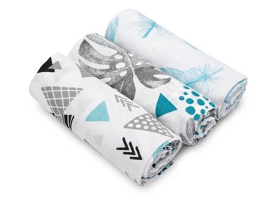 SENSILLO Set, muslin pelene 3 komada, plavi