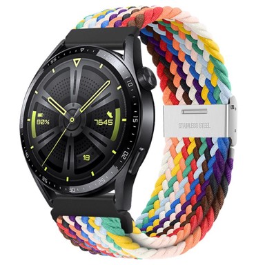 B-STRAP Elastic Nylon 2 remen za Samsung Galaxy Watch Active 2 40/44mm, rainbow