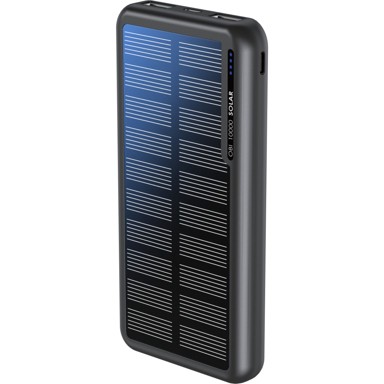 BOOMPODS Powerbank prijenosni punjač Solar Obi, 10000 mAh, crni