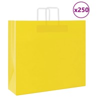 Papirnate vrećice 250 kom s ručkama 54x15x49 cm, žute