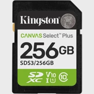 KINGSTON Memorijska kartica SDXC Canvas Select Plus, 256GB, UHS-I, U1, Class 10, V10