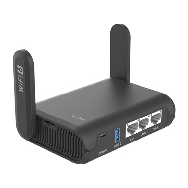 GL.INET Router Slate AX GL-AXT1800, Wi‑Fi 6, Gigabit WAN, 2x Gigabit LAN, USB 3.0