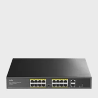 CUDY Switch FS1018PS1 Fast Ethernet, PoE, sivi