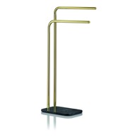 KELA Držač za ručnike od crnog mramora Liron