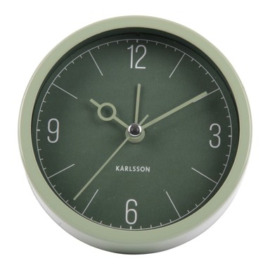 KARLSSON Budilica Monocle ø 9 cm, prirodna