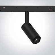 Prilagodljiv reflektor za magnetne šine, DM42140/B/W, 7 W, 48 V, IP20, Mini/Midi/Maxi/P&P, crna