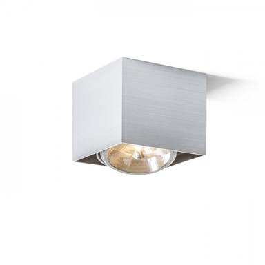 RENDL Stropna svjetiljka Dean I, brušeni aluminij, 230 V/12 V, G53, 50 W