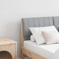 Tapecirano uzglavlje svijetlo sivo 120 cm čvrsto borovo drvo