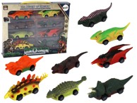 Vozilo igračka SET OPRUGA, DINOSAURUSA, ŠARENIH AUTIĆA, 8 kom.