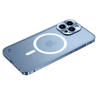 SYMFONY Metalni magnetski MagSafe poklopac za APPLE IPHONE 15 Pro, plavi