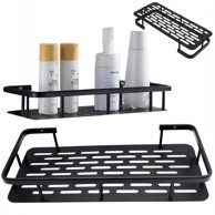 VERKGROUP Aluminijska polica za tuš kabinu, 40 cm, crna
