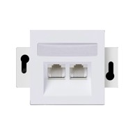 Mrežna podžbukna utičnica, bijela, 2xRJ45, CAT 5E, I200