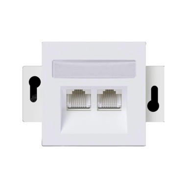 Mrežna podžbukna utičnica, bijela, 2xRJ45, CAT 5E, I200