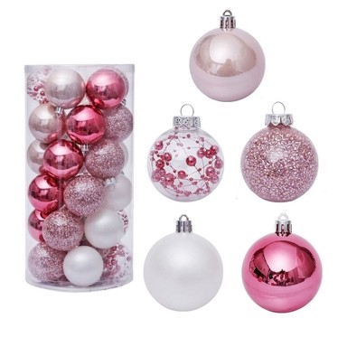 Kuglice, ø 6 cm, 30/1 pak, roze