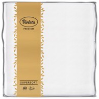 VIOLETA Salvete 38x38cm pk40 Premium, bijele