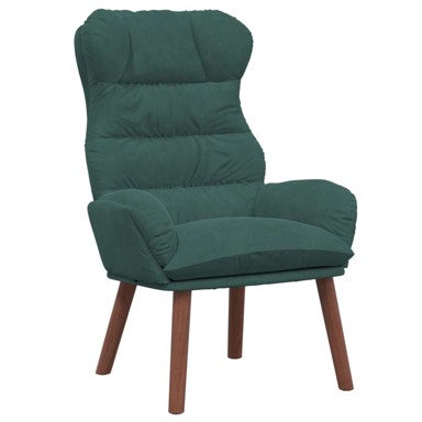Relaxing chair od baršuna tamnozelena