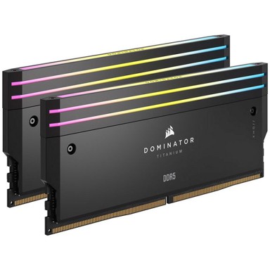 CORSAIR RAM memorija Dominator Titanium, DDR5, 6000 MHz, CL30, Intel XMP 3.0, 32 GB Dual-Kit, crna CMP32GX5M2B6000C30