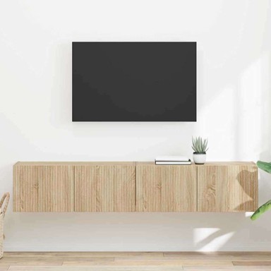 TV zidni ormar, 2 komada, Sonoma 60 x 31 x 29.5 cm, konstruirano drvo