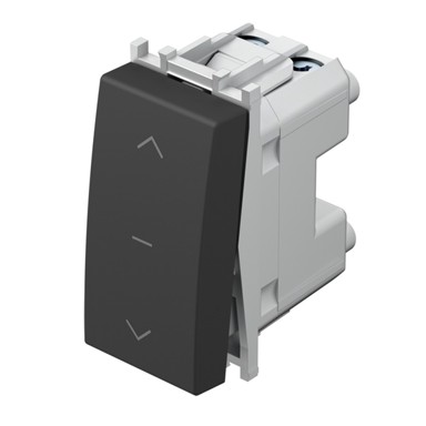 Tipkalo za rolete 1-0-2 16 A 250 V~ 1M SB NT10, crni
