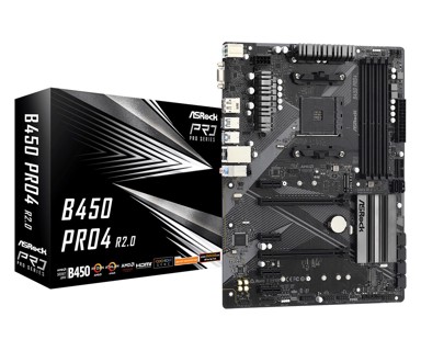 ASROCK Matična ploča B450 Pro4 R2.0, AMD B450, DDR4, s. AM4, ATX